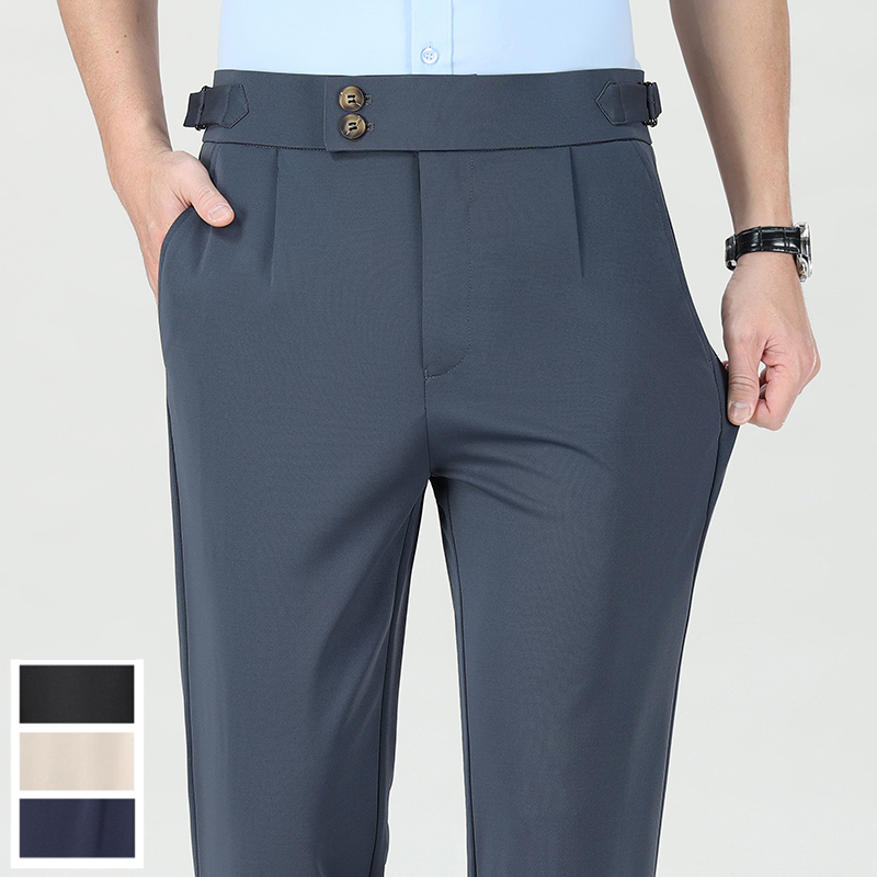 Men'S Formal Attire - Quality Mens Business Casual Pants Elastic