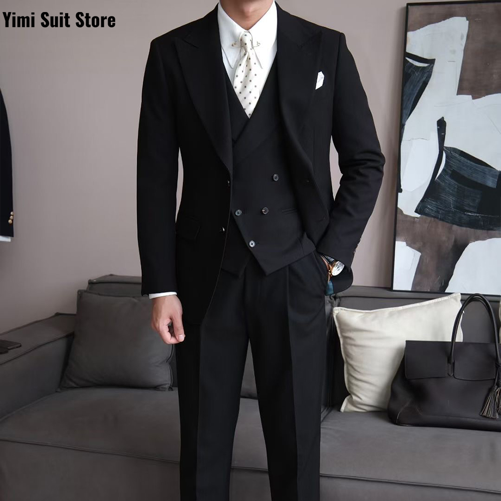 Black High Quality Men's Suits - огляд і ціна Men Formal Wear Modern