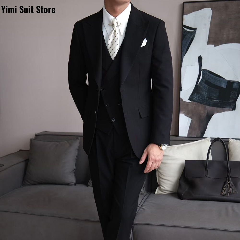 Black High Quality Men's Suits - огляд і ціна Men Formal Wear Modern