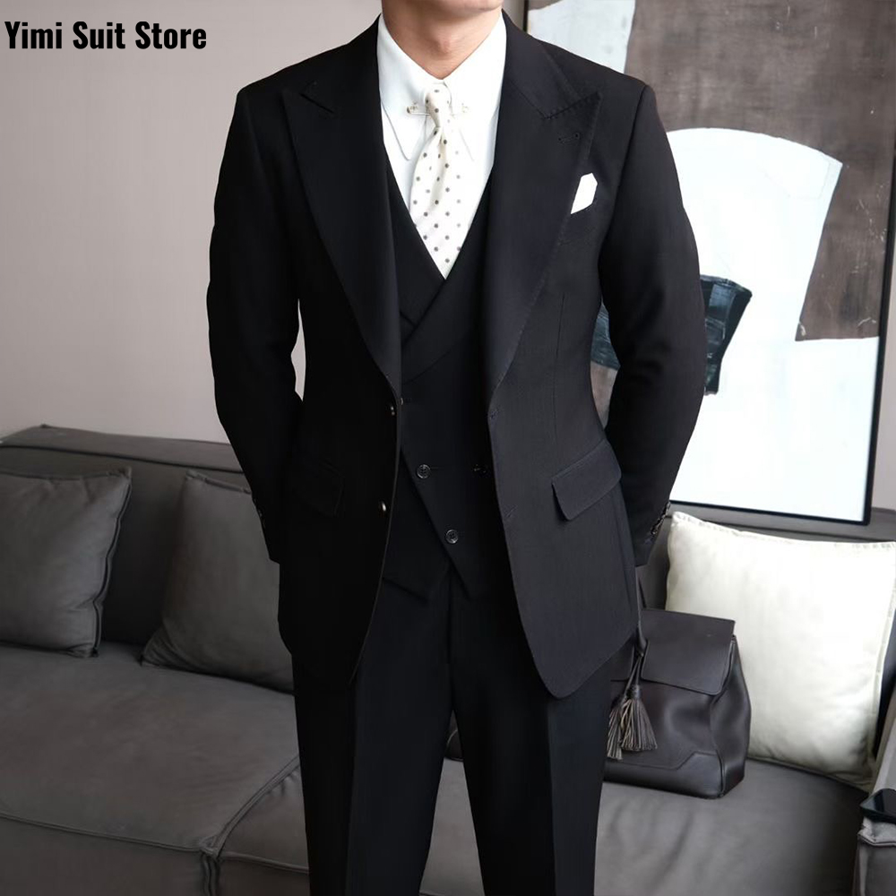 Black High Quality Men's Suits - огляд і ціна Men Formal Wear Modern