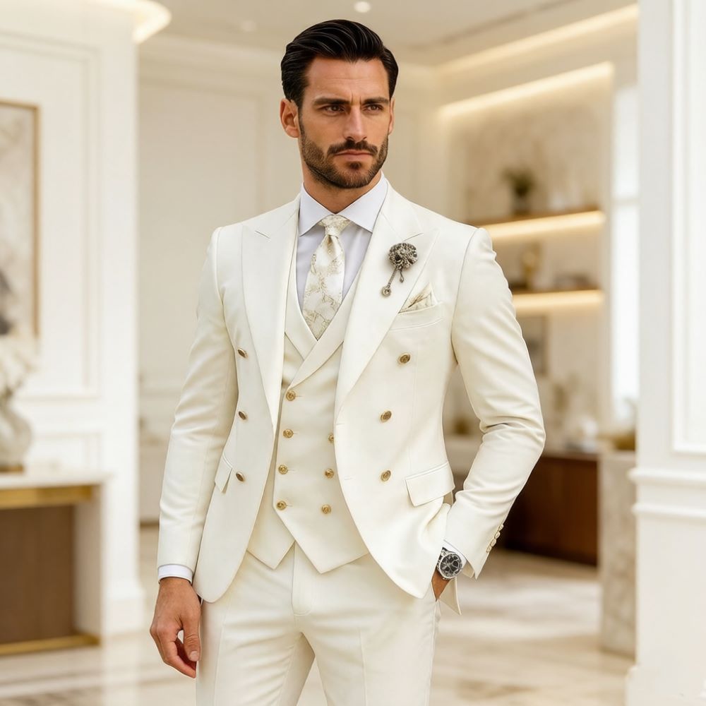 Men Ivory Wedding Suit Slim Fi - огляд і ціна Men Formal Wear Modern