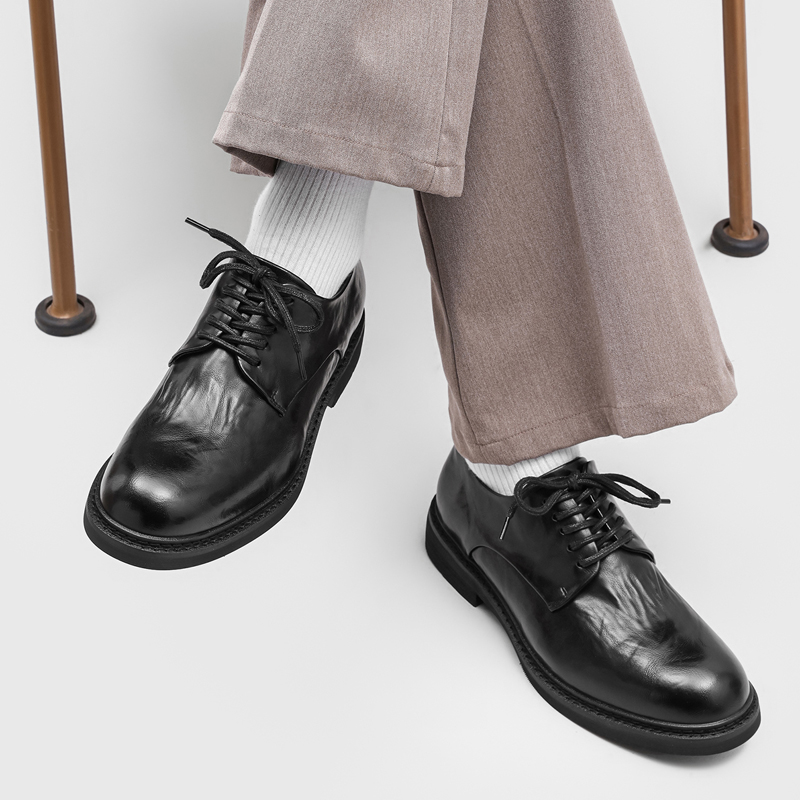 Light Luxury Pleated Men Derby - огляд і ціна Formal Wear Men H&M