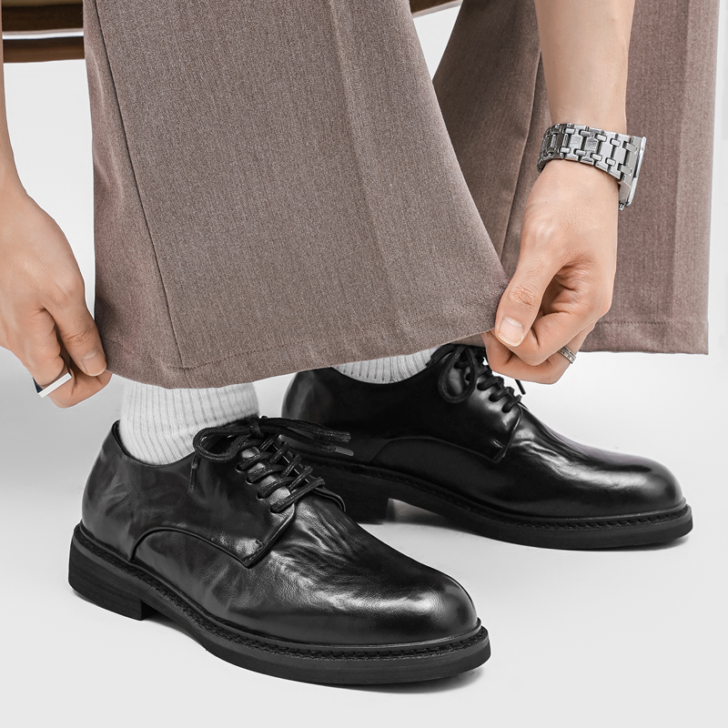 Light Luxury Pleated Men Derby - огляд і ціна Formal Wear Men H&M
