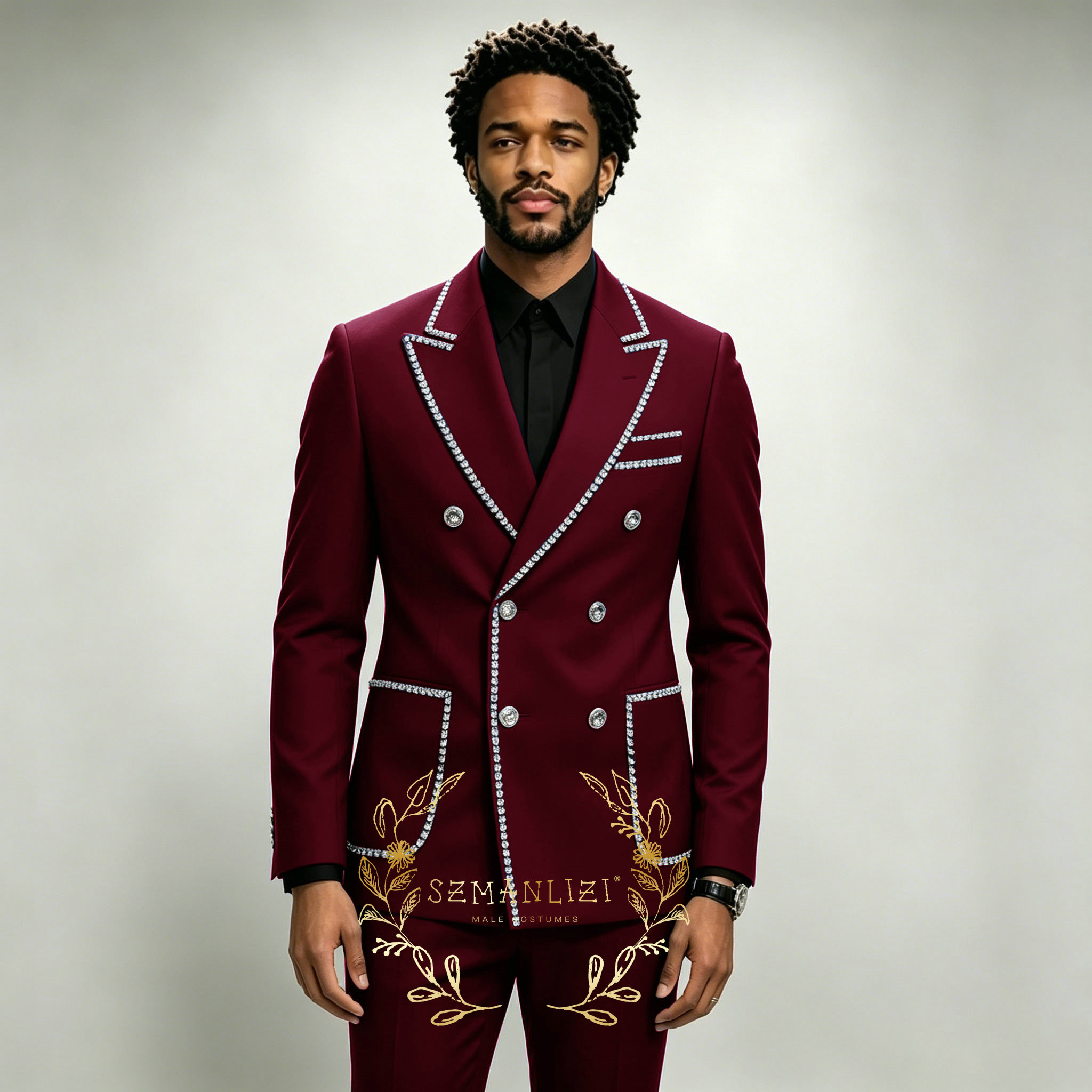 Luxury Men's Suits 2 Pieces Ro - огляд і ціна Men Formal Wear For Wedding