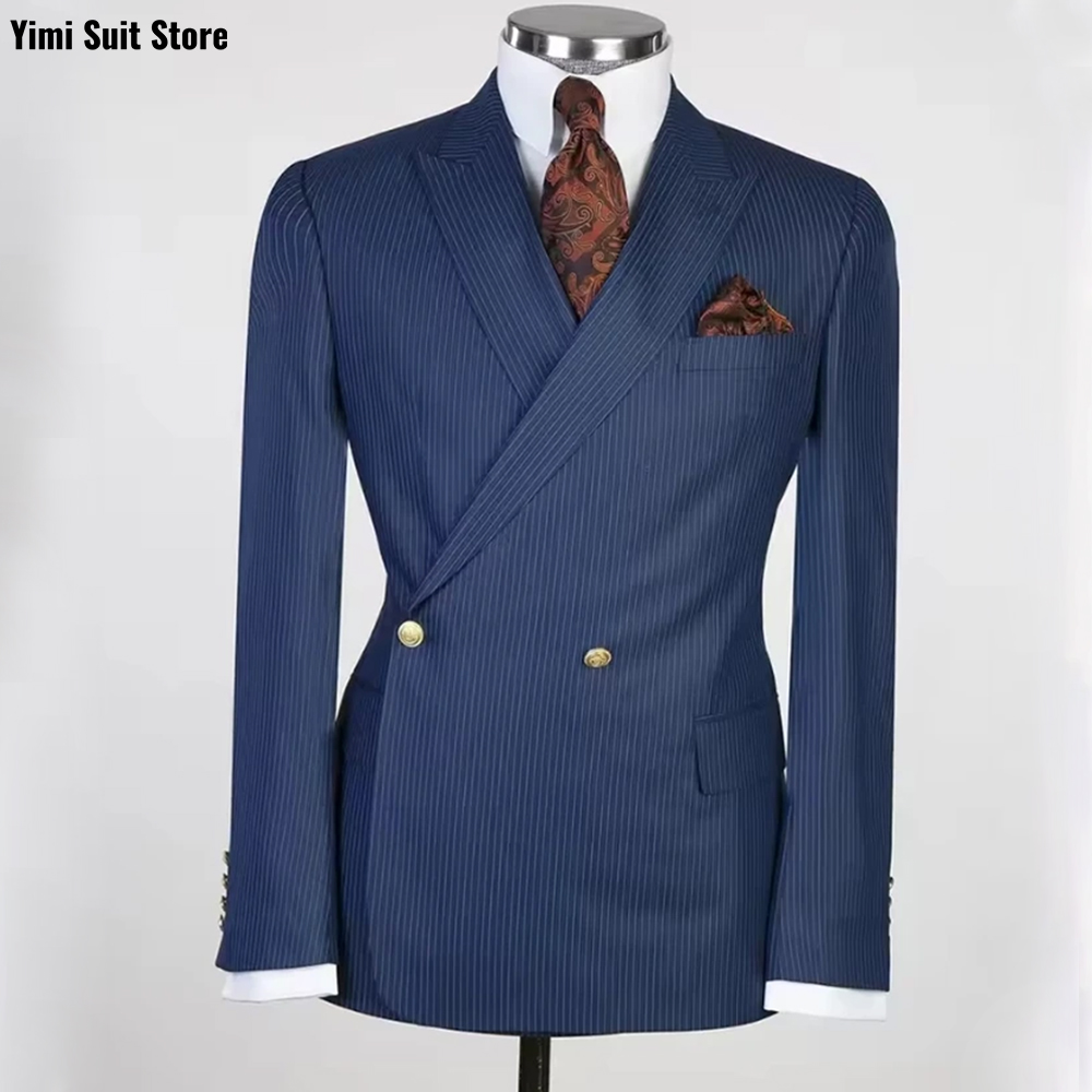 Pinstripe Men Suits 2 Pieces O - огляд і ціна Men Formal Wear Modern