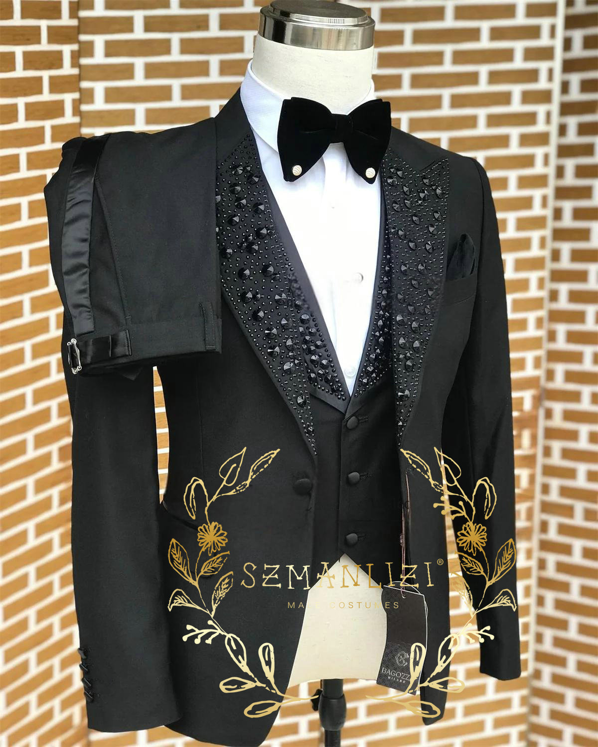 Black Men Suits Luxury Stone C - огляд і ціна Men Formal Wear For Wedding
