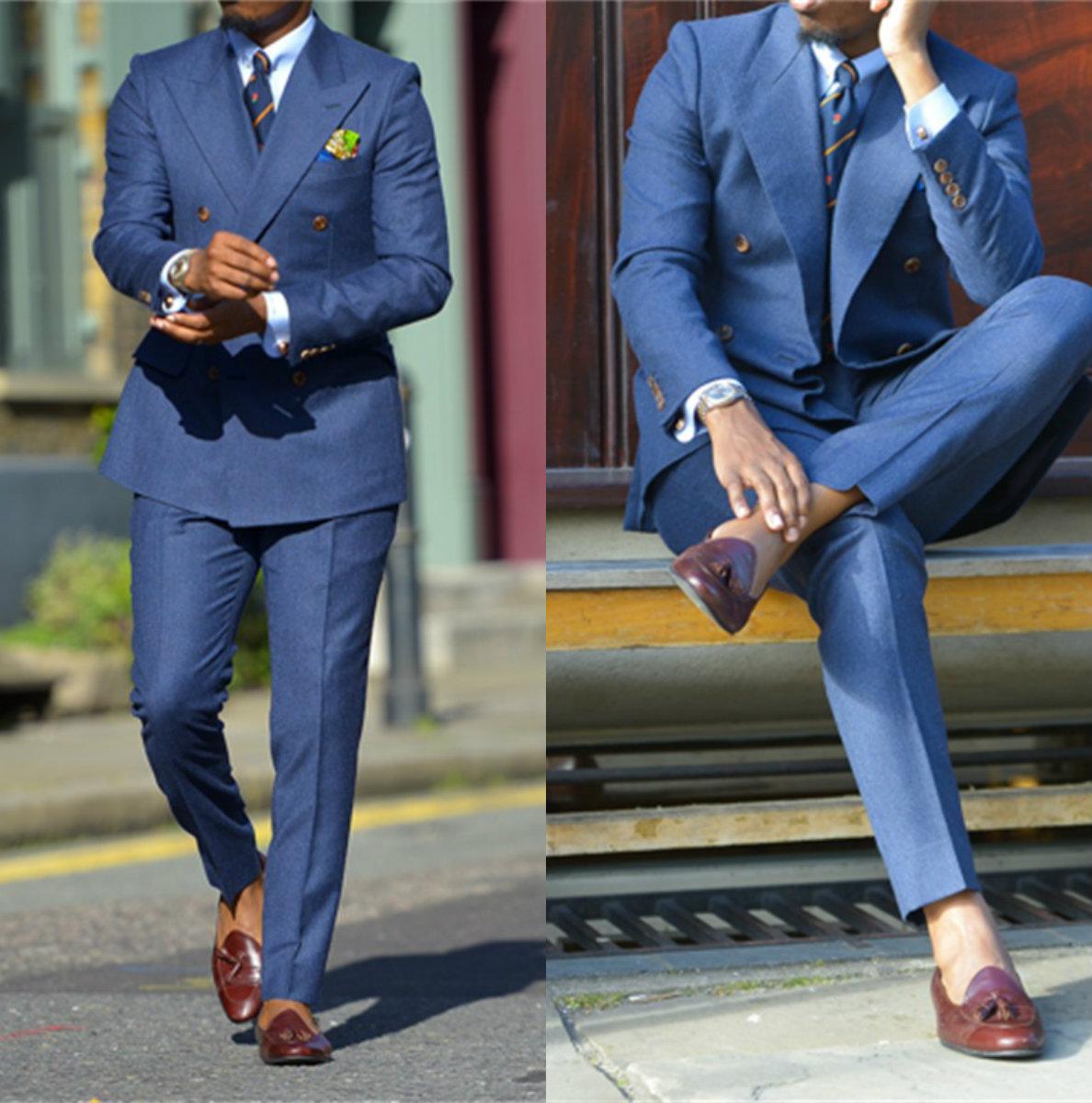 Dark Blue Formal Mens Suits Tw - огляд і ціна Men Formal Wear For Wedding