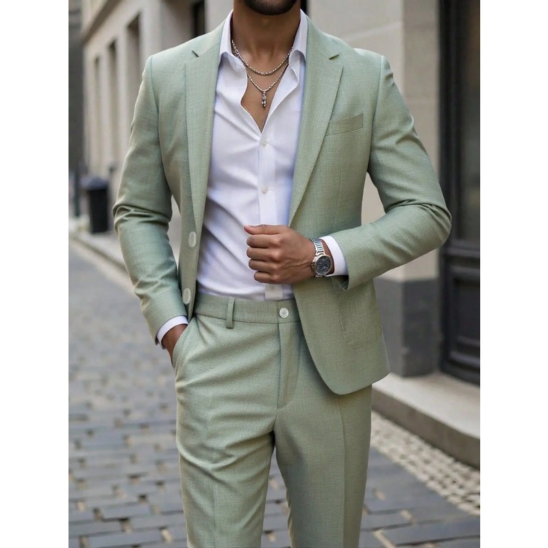 Business Men's Solid Color Sui - огляд і ціна Large Men Formal Wear