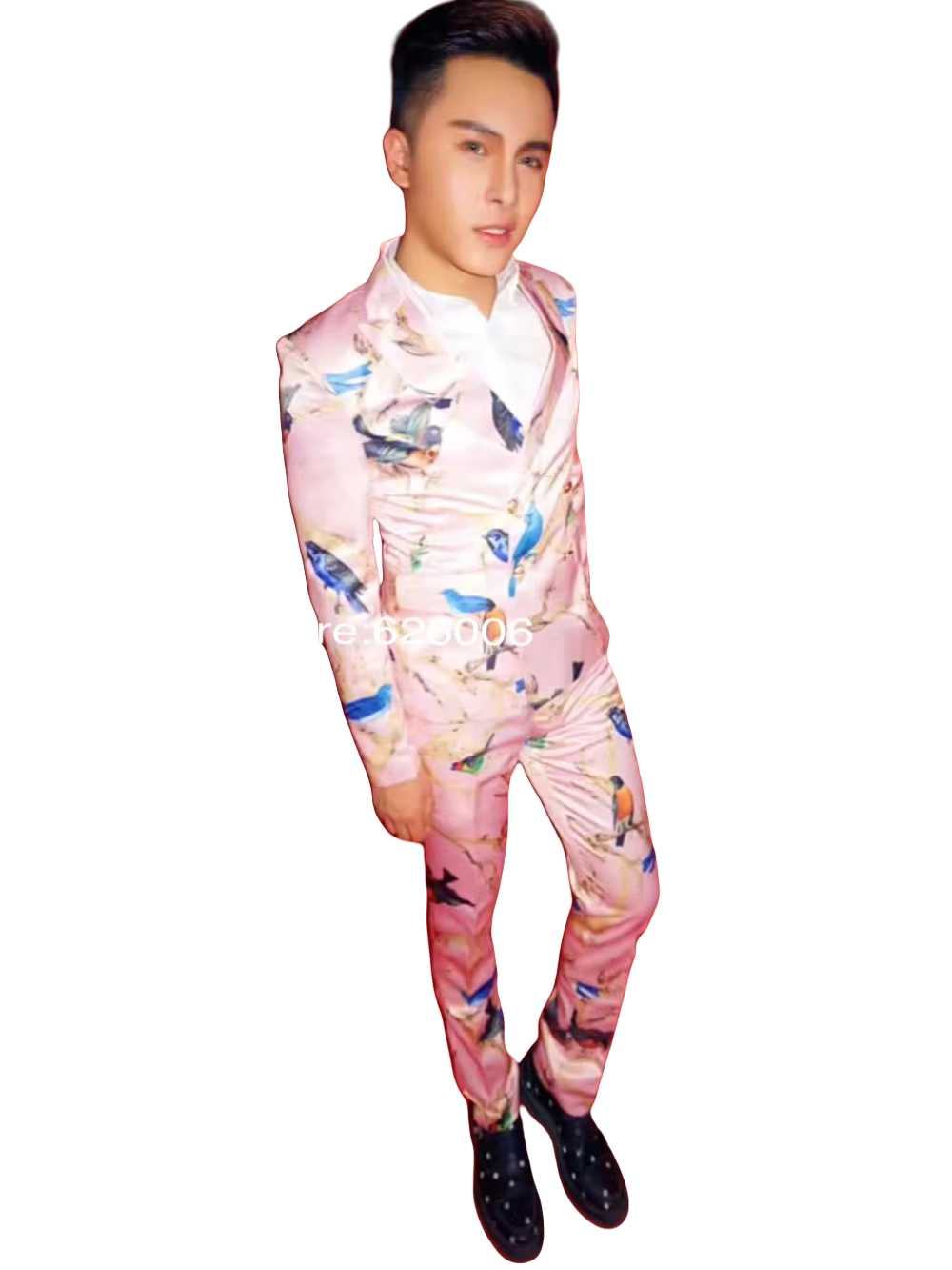Men's Fashion Flower Pink Bird - огляд і ціна Men Formal Party Wear Dress