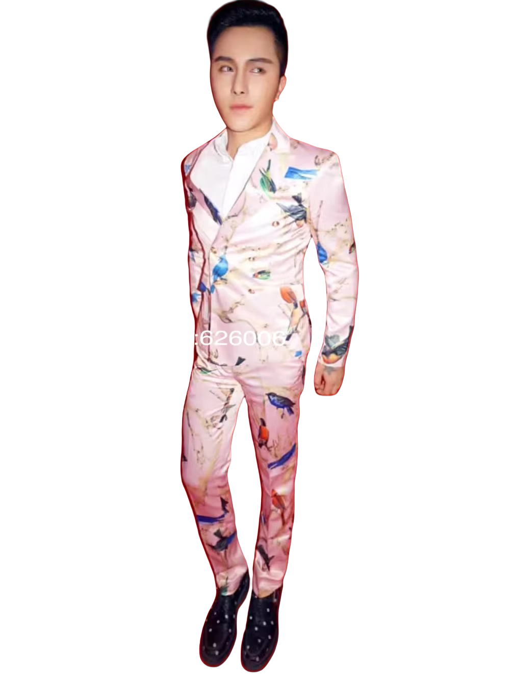 Men's Fashion Flower Pink Bird - огляд і ціна Men Formal Party Wear Dress