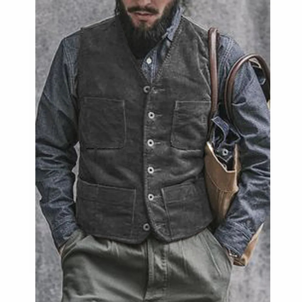 Corduroy Male Vest Suit for Me - огляд і ціна Men'S Gothic Formal Wear