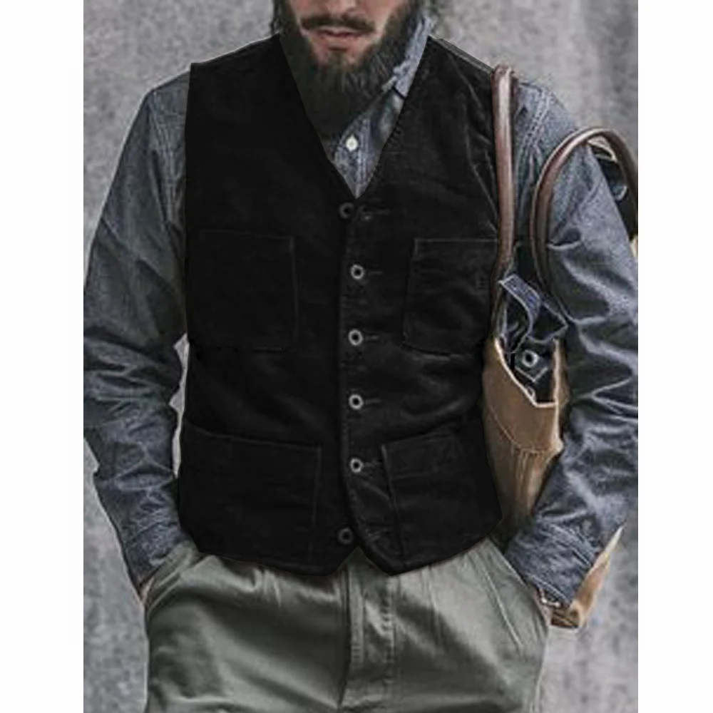 Corduroy Male Vest Suit for Me - огляд і ціна Men'S Gothic Formal Wear