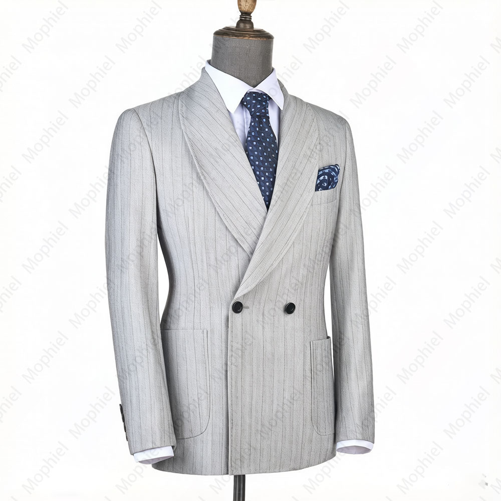 Mophiel Light Grey Men Suits S - огляд і ціна Men Formal Wear For Wedding