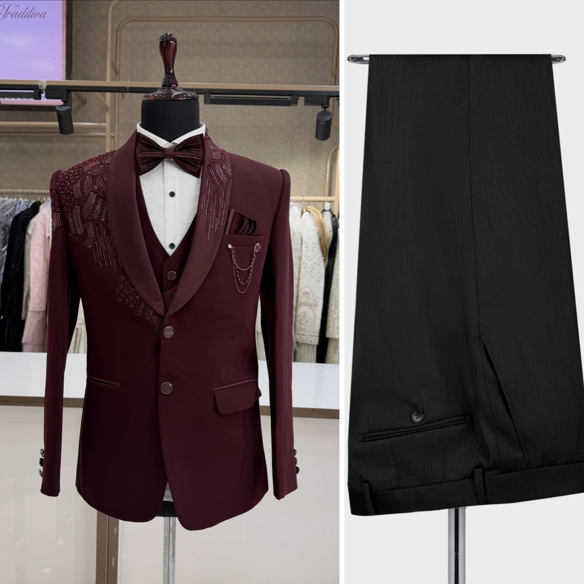 3 Pieces Groom Wedding Tuxedos - огляд і ціна Men Formal Wear Modern