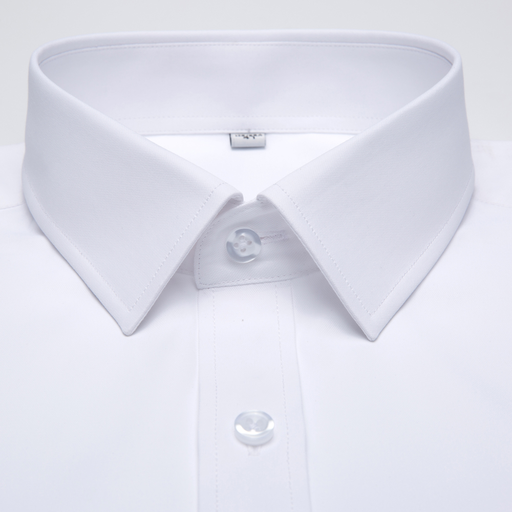 White Solid Color Men's Long S - огляд і ціна Men Formal Office Wear Shirts