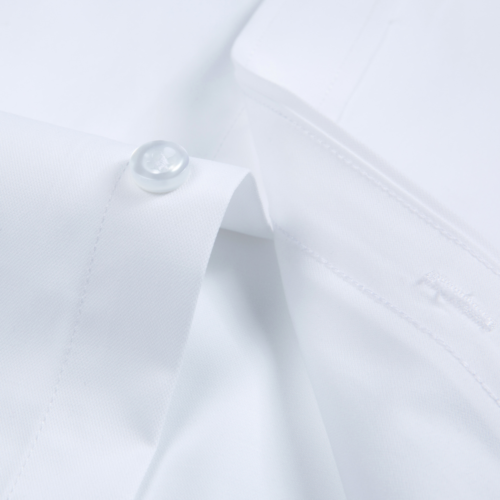 White Solid Color Men's Long S - огляд і ціна Men Formal Office Wear Shirts