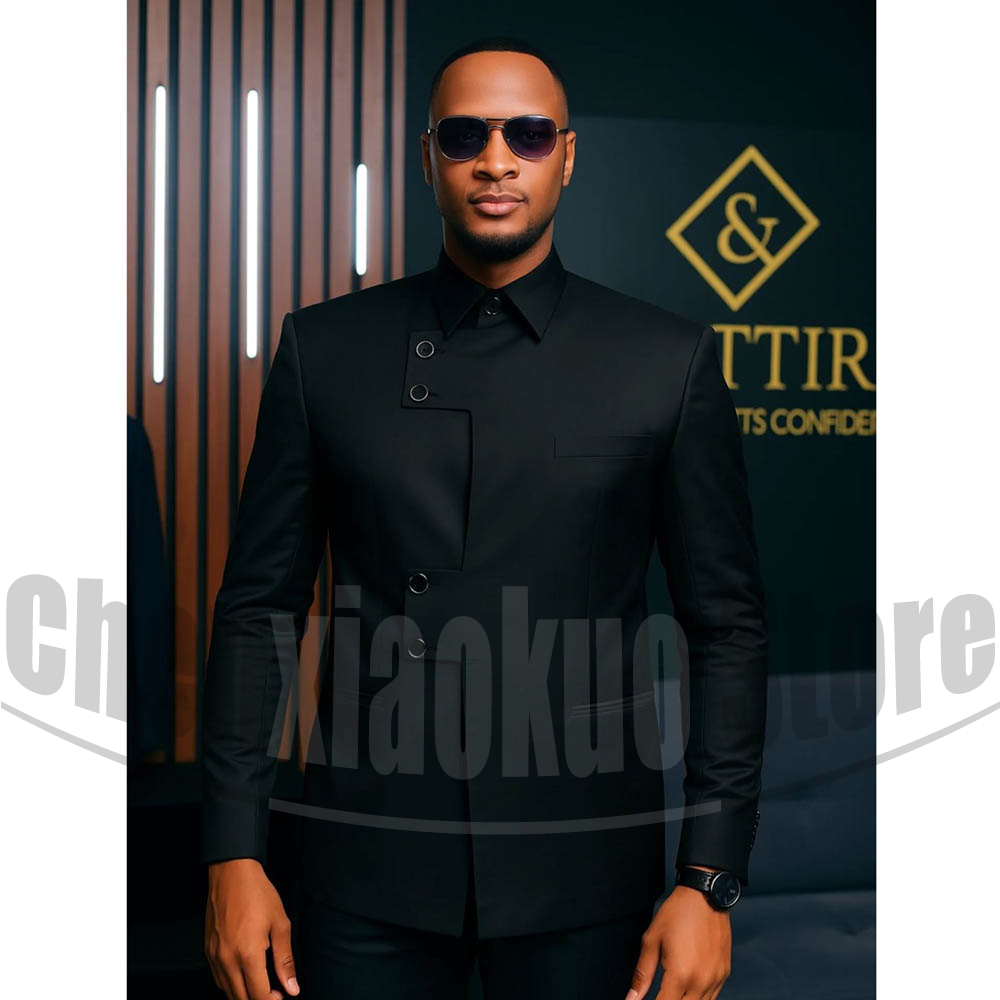 Fashion Mandarin Collar Mens S - огляд і ціна Men Formal Wear Modern