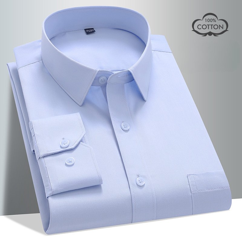 8XL 100 Cotton Long Sleeve Shi - огляд і ціна Men Formal Office Wear Shirts