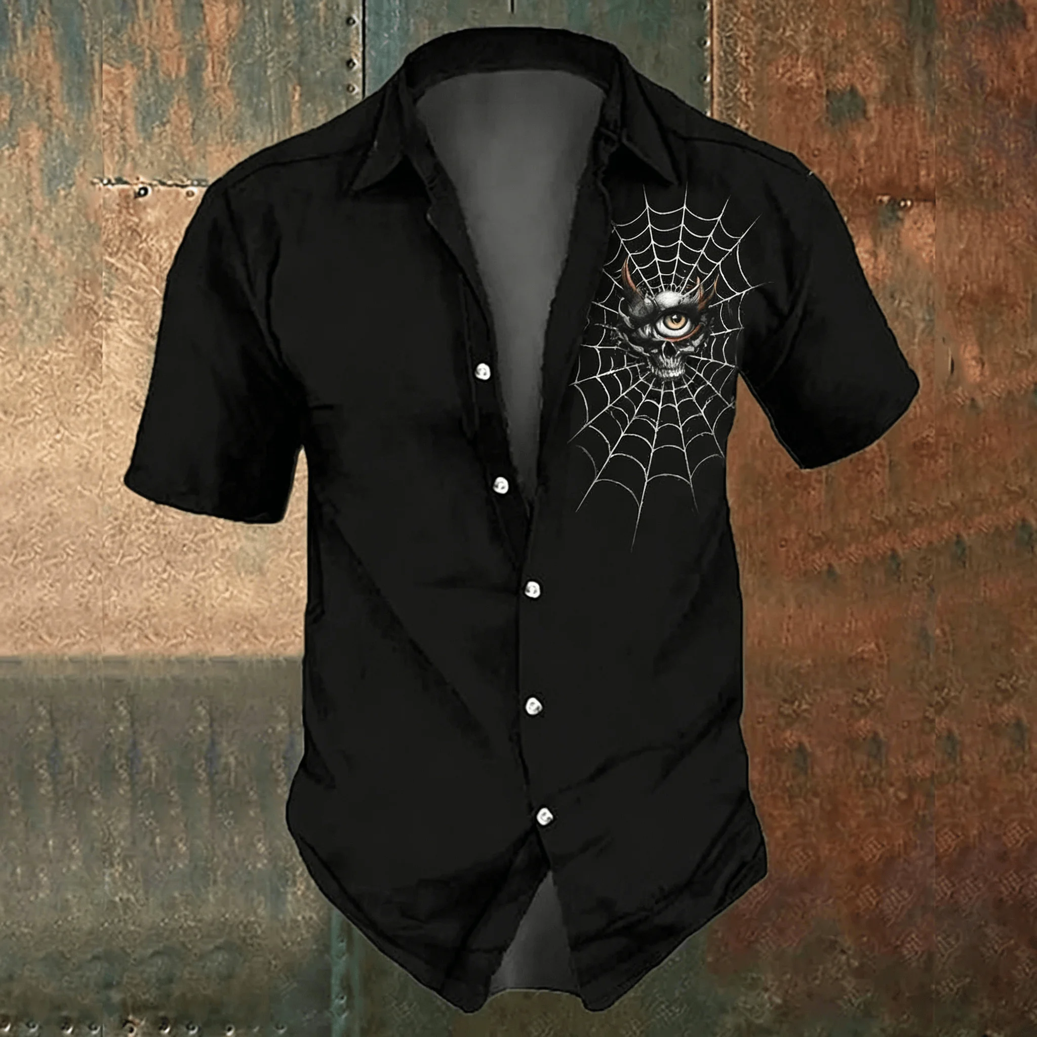 Men's black cross-print casual - огляд і ціна Men'S Gothic Formal Wear