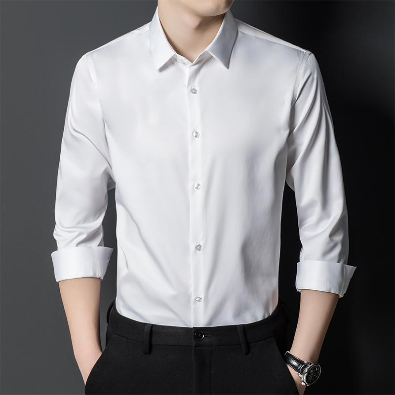 Men's Mulberry Silk Shirt Clas - огляд і ціна Men Formal Office Wear Shirts