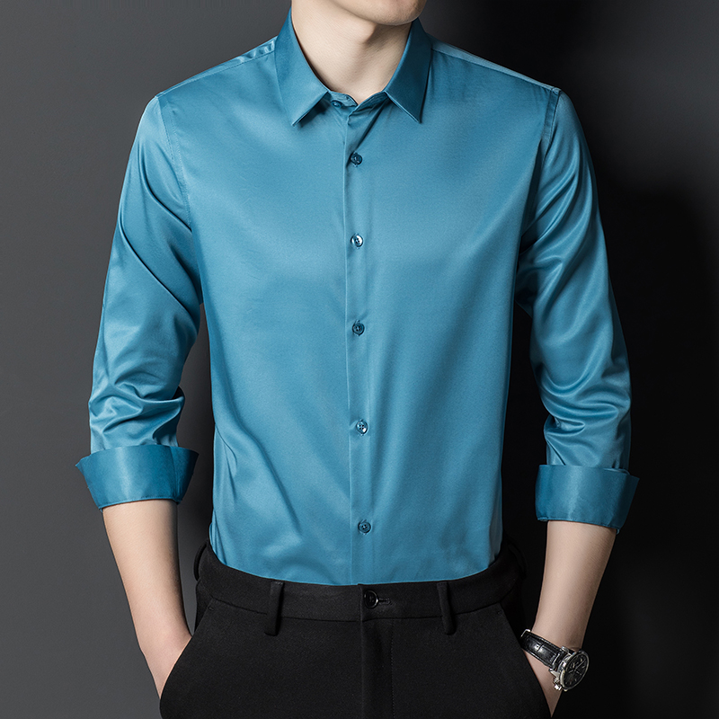 Men's Mulberry Silk Shirt Clas - огляд і ціна Men Formal Office Wear Shirts