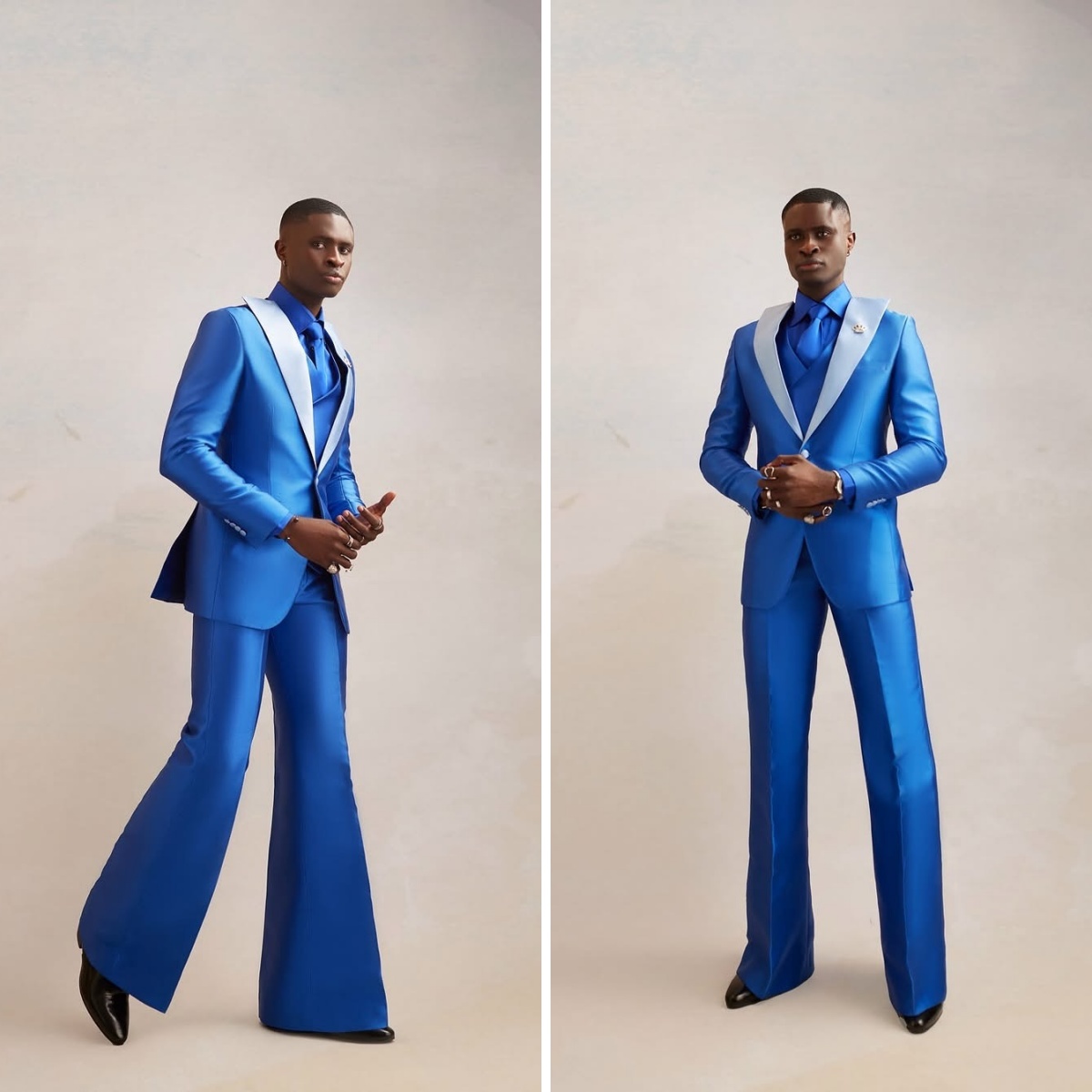 Satin Men Suit Set 3 Pcs Blaze - огляд і ціна Men Formal Wear Modern