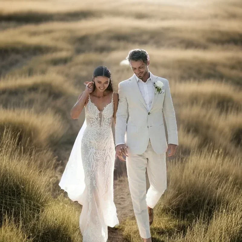 Linen Wedding Tuxedo For Men S - огляд і ціна Men Formal Wear Modern