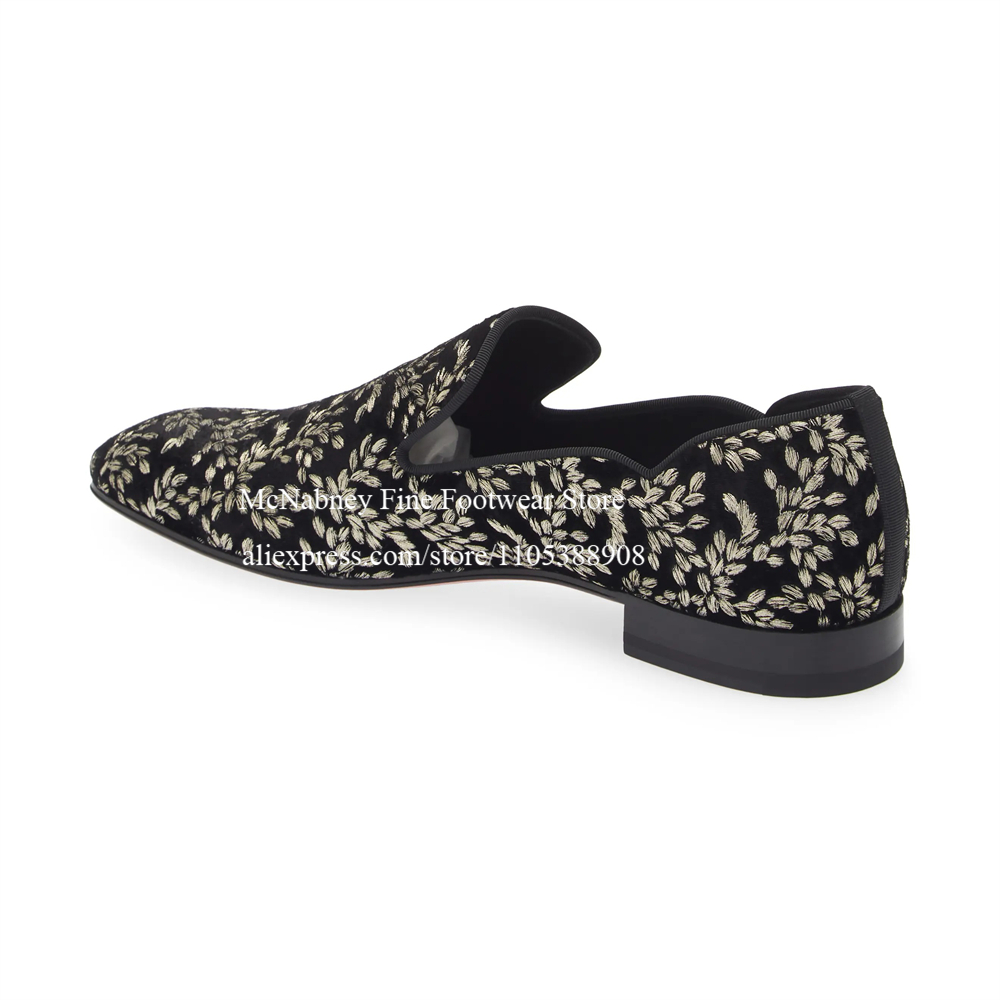 Black Silk Velvet Slip On Loaf - огляд і ціна Men Formal Party Wear Dress