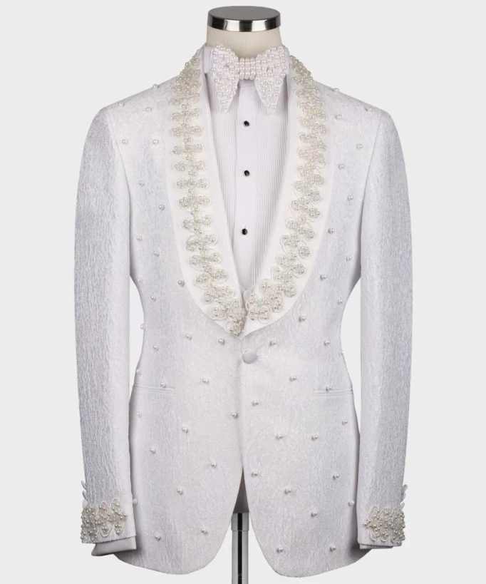 White Wedding Men Suits Fashio - огляд і ціна Men'S Formal Wear No Suit