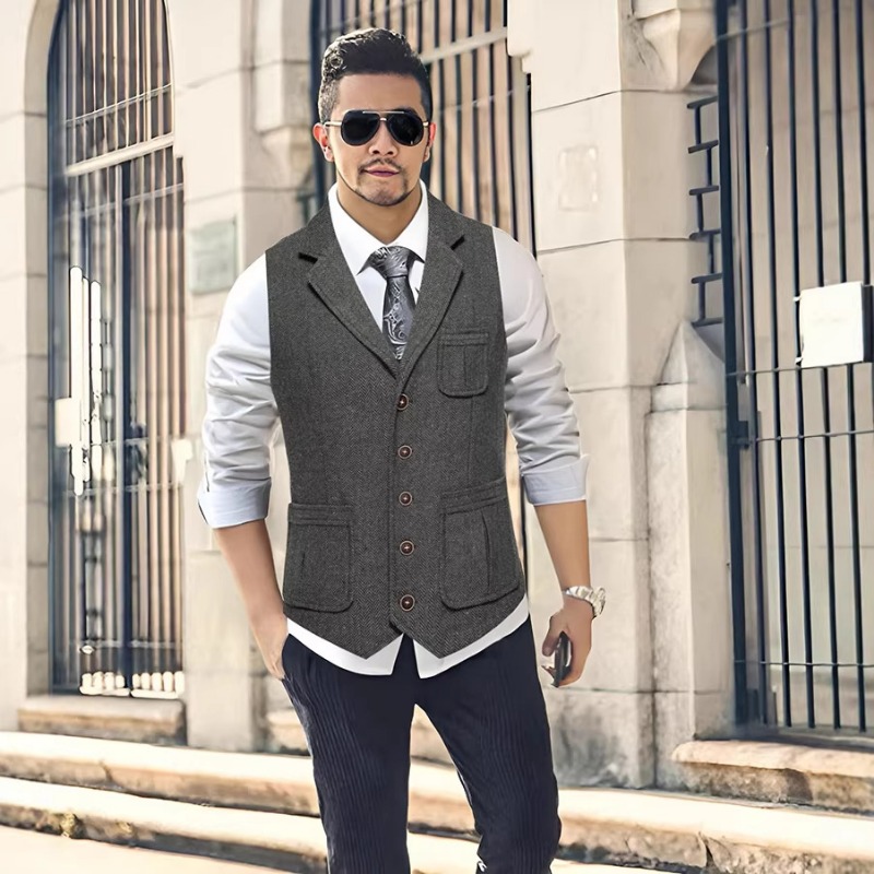 Men's Herringbone Tweed Suit V - огляд і ціна Men'S Formal Wear No Suit
