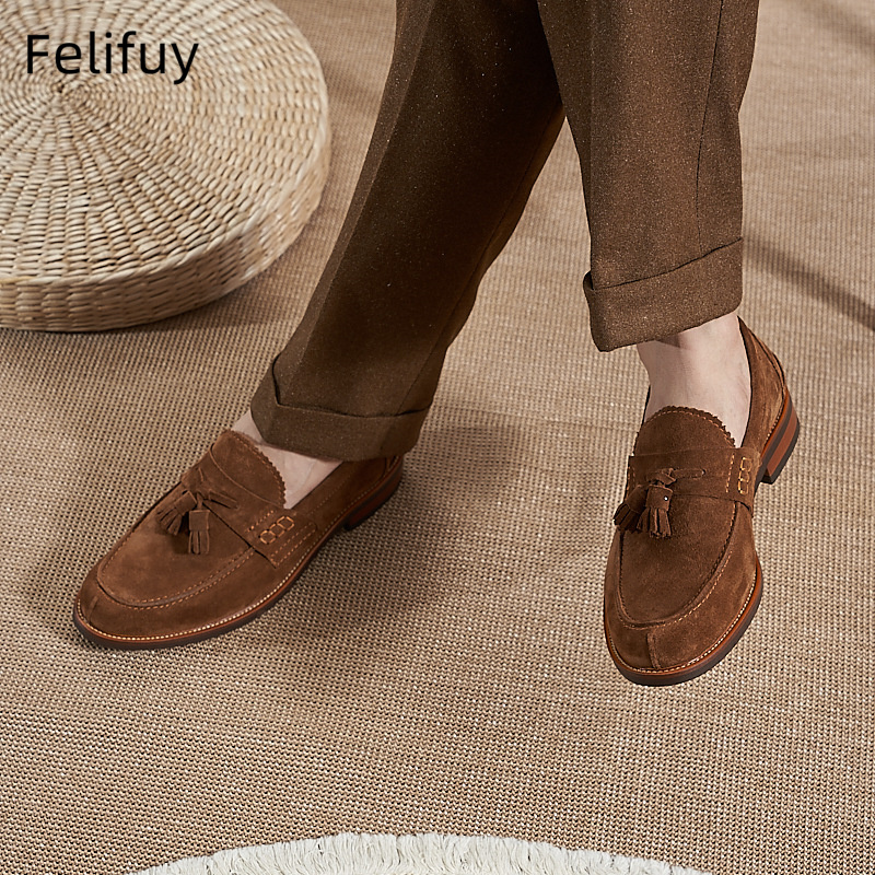 New Brown Men Flat Loafers Cow - огляд і ціна Men Formal Party Wear Dress