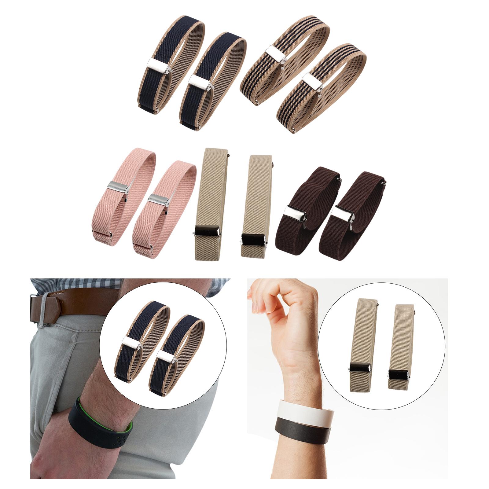 Elastic Armbands Stretch Sleev - огляд і ціна Men Formal Office Wear Shirts