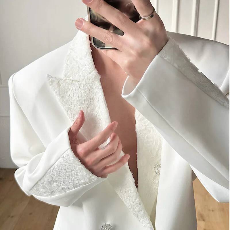 Blazer Luxury Men's Lace Lapel - огляд і ціна Men'S Gothic Formal Wear