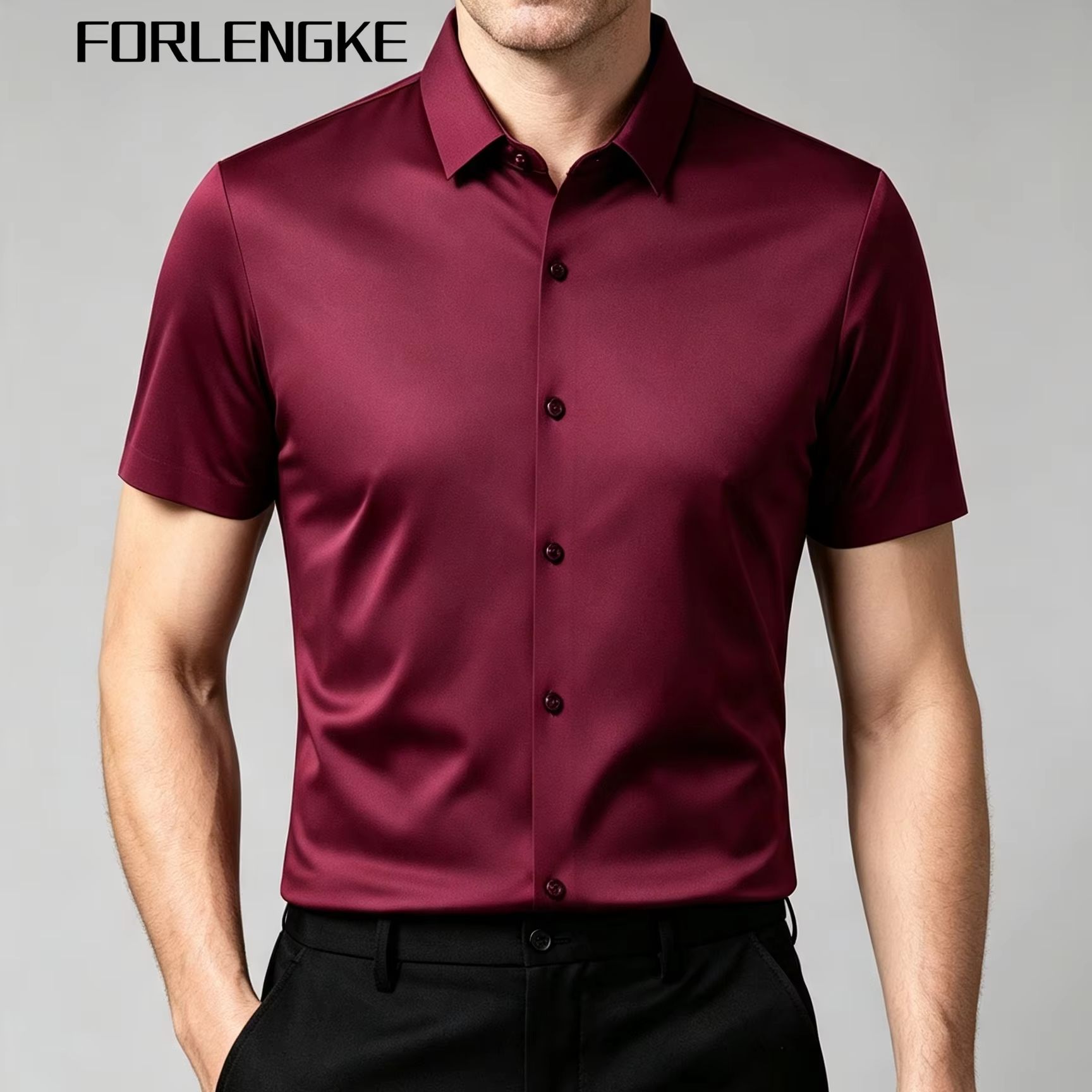FORLENGKE Men's Business Solid - огляд і ціна Men Formal Office Wear Shirts