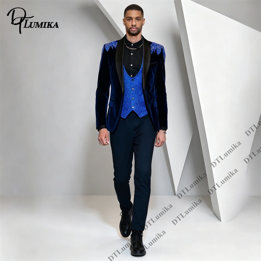 Peagent Men 3 Piece Velvet Sui - огляд і ціна Men Formal Wear For Wedding