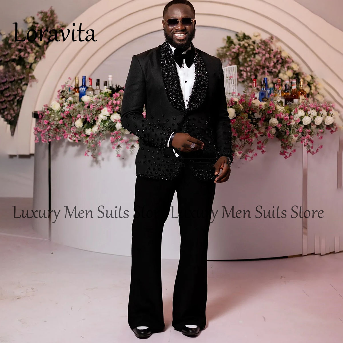 Shiny Beaded Embroidery Suits  - огляд і ціна Men Formal Wear Wedding